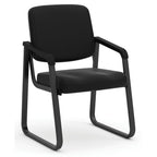 OfficeSource Value Collection Sled Base Vinyl Guest Chair w/Black Frame