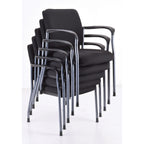 OfficeSource Advanced Collection Guest Chair w/Arms & Titanium Gray Frame