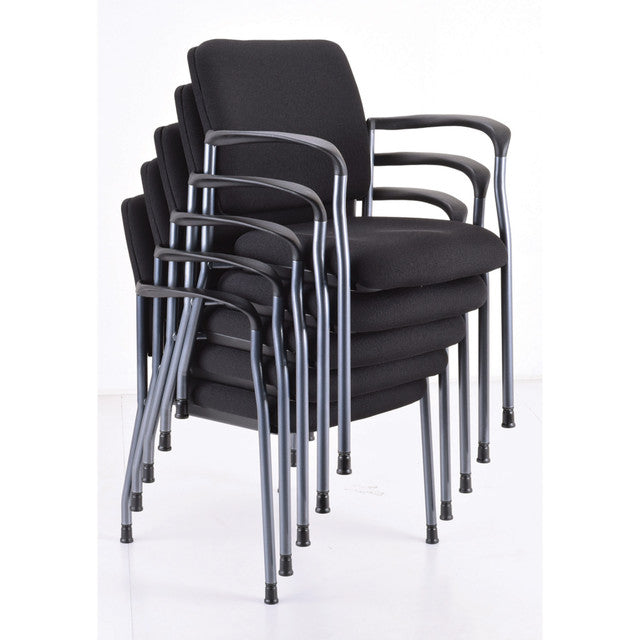 OfficeSource Advanced Collection Guest Chair w/Arms & Titanium Gray Frame