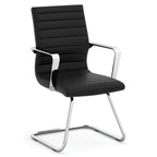 Office Source Tre Collection Executive Guest Chair w/Chrome Sled Base