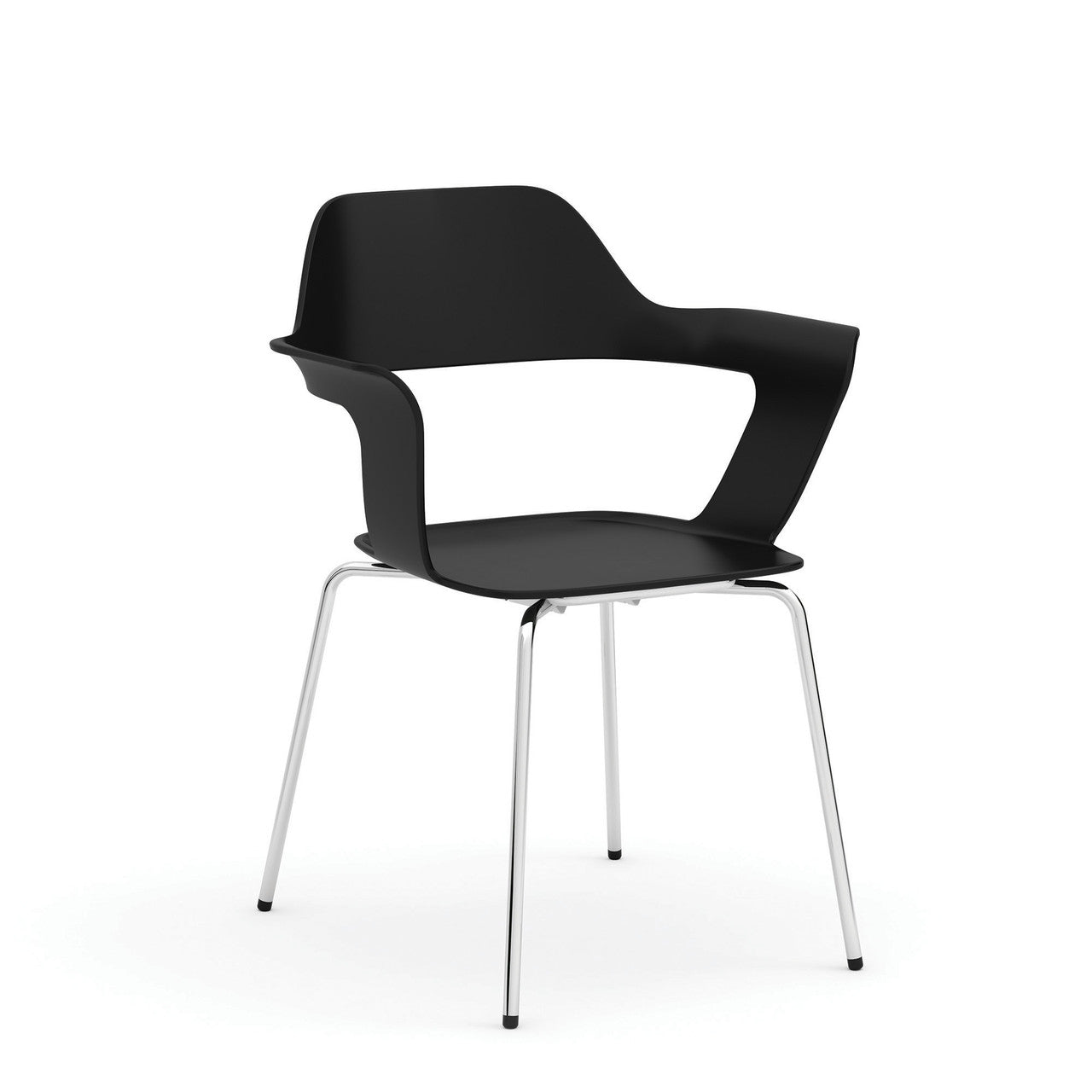 OfficeSource Zella Collection Stackable Chair w/Chrome Frame