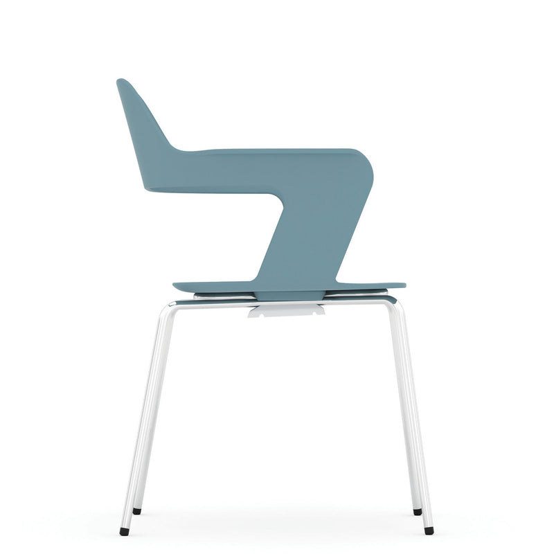 OfficeSource Zella Collection Stackable Chair w/Chrome Frame