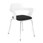 OfficeSource Zella Collection Stackable Chair w/Chrome Frame