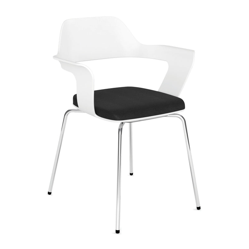 OfficeSource Zella Collection Stackable Chair w/Chrome Frame