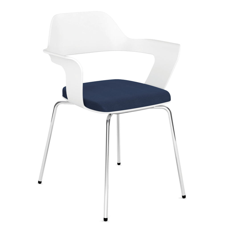 OfficeSource Zella Collection Stackable Chair w/Chrome Frame
