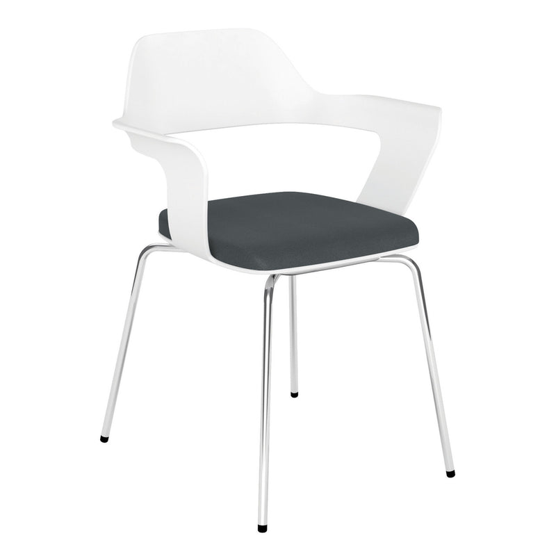 OfficeSource Zella Collection Stackable Chair w/Chrome Frame