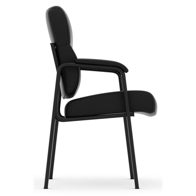 OfficeSource Ebony Collection Guest Chair w/Black Frame
