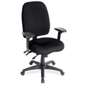 OfficeSource Advanced Multi-Function High Back Task Chair w/Adjustable Arms & Black Base