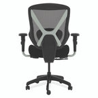OfficeSource Viking Collection Mid Back Mesh Task Chair with Fabric Seat and Black Base