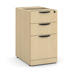 66" or 71" OfficeSource Single Pedestal Bowfront Desk with 4 Drawers in 8 Finishes
