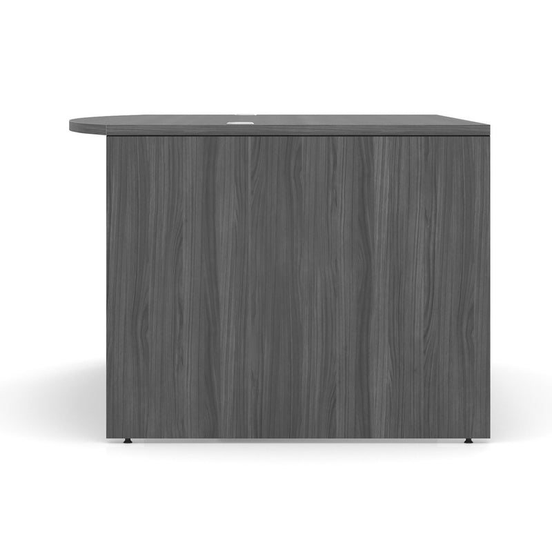 66" or 71" OfficeSource Bowfront Desk with 6 Drawers in 8 Finishes
