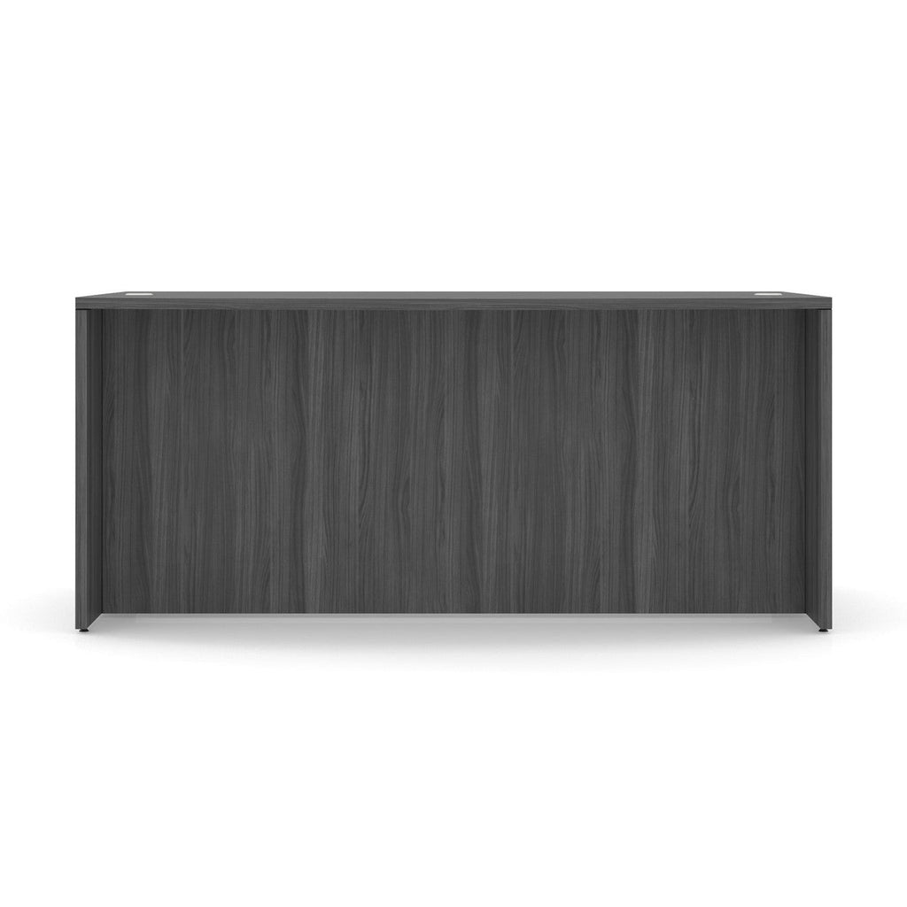 66" or 71" OfficeSource Single Pedestal Bowfront Desk with 4 Drawers in 8 Finishes