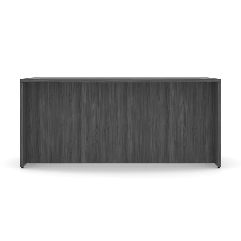 66" or 71" OfficeSource Bowfront Desk with 6 Drawers in 8 Finishes