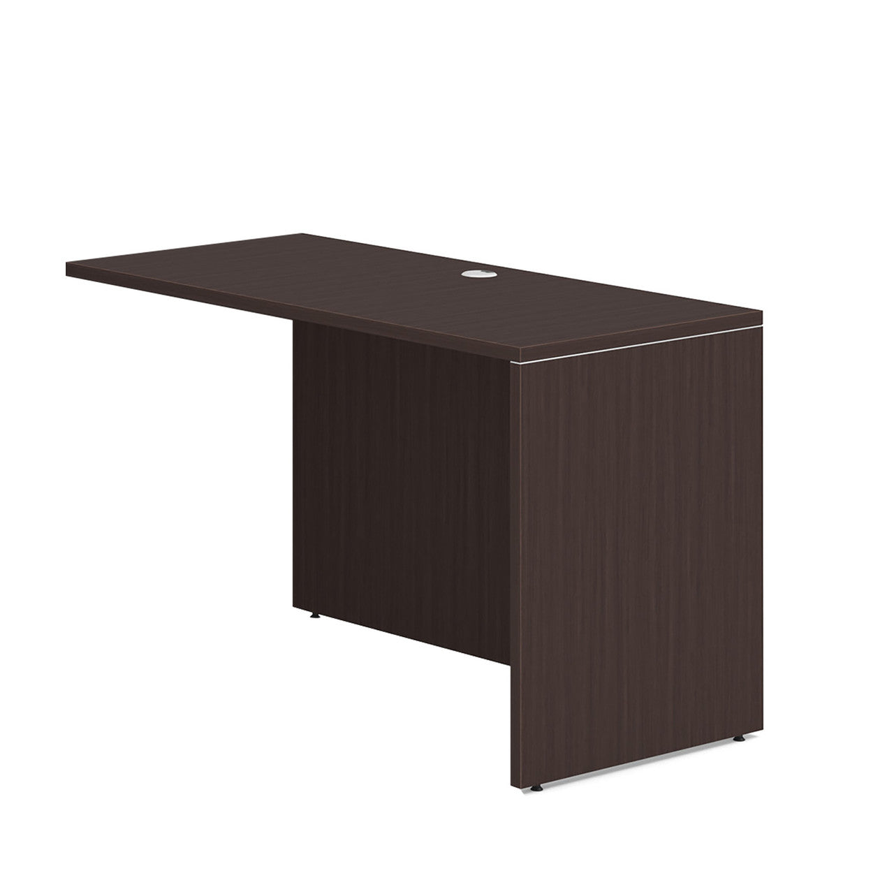 OfficeSource Small Desk Shell- Open End w/Post Leg