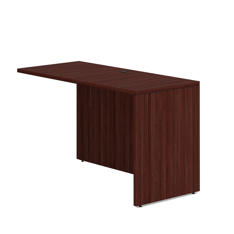 OfficeSource Small Desk Shell- Open End w/Post Leg