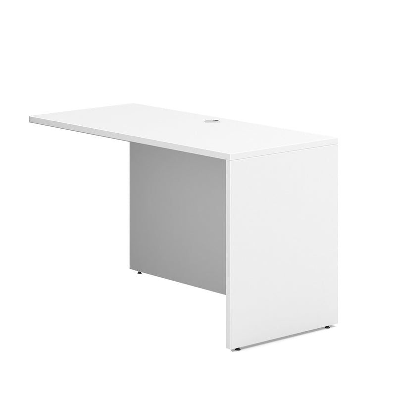 OfficeSource Small Desk Shell- Open End w/Post Leg
