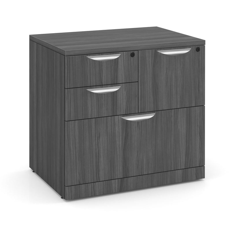 Combination File - Lateral File Drawer, Vertical File Drawer & Two Utility Drawers - 7 Finishes