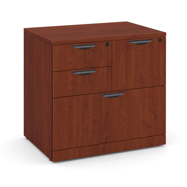 Combination File - Lateral File Drawer, Vertical File Drawer & Two Utility Drawers - 7 Finishes