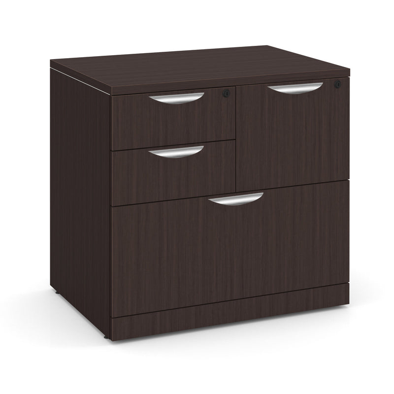 Combination File - Lateral File Drawer, Vertical File Drawer & Two Utility Drawers - 7 Finishes