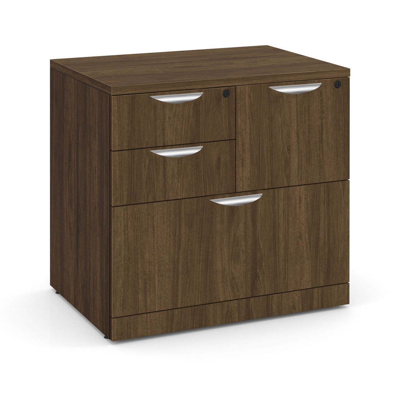 Combination File - Lateral File Drawer, Vertical File Drawer & Two Utility Drawers - 7 Finishes