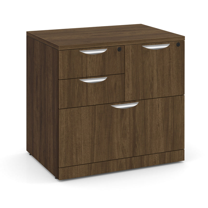 Combination File - Lateral File Drawer, Vertical File Drawer & Two Utility Drawers - 7 Finishes