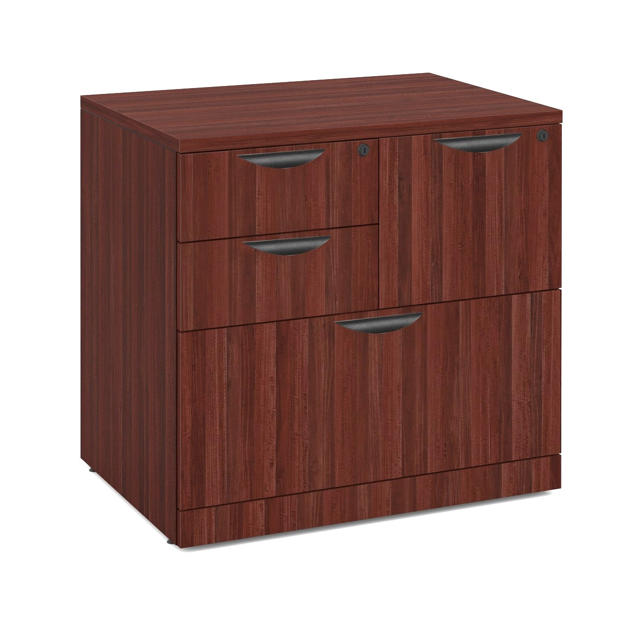 Combination File - Lateral File Drawer, Vertical File Drawer & Two Utility Drawers - 7 Finishes
