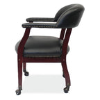 OfficeSource Lancaster Collection Traditional Black or Oxblood Executive Guest Chairs