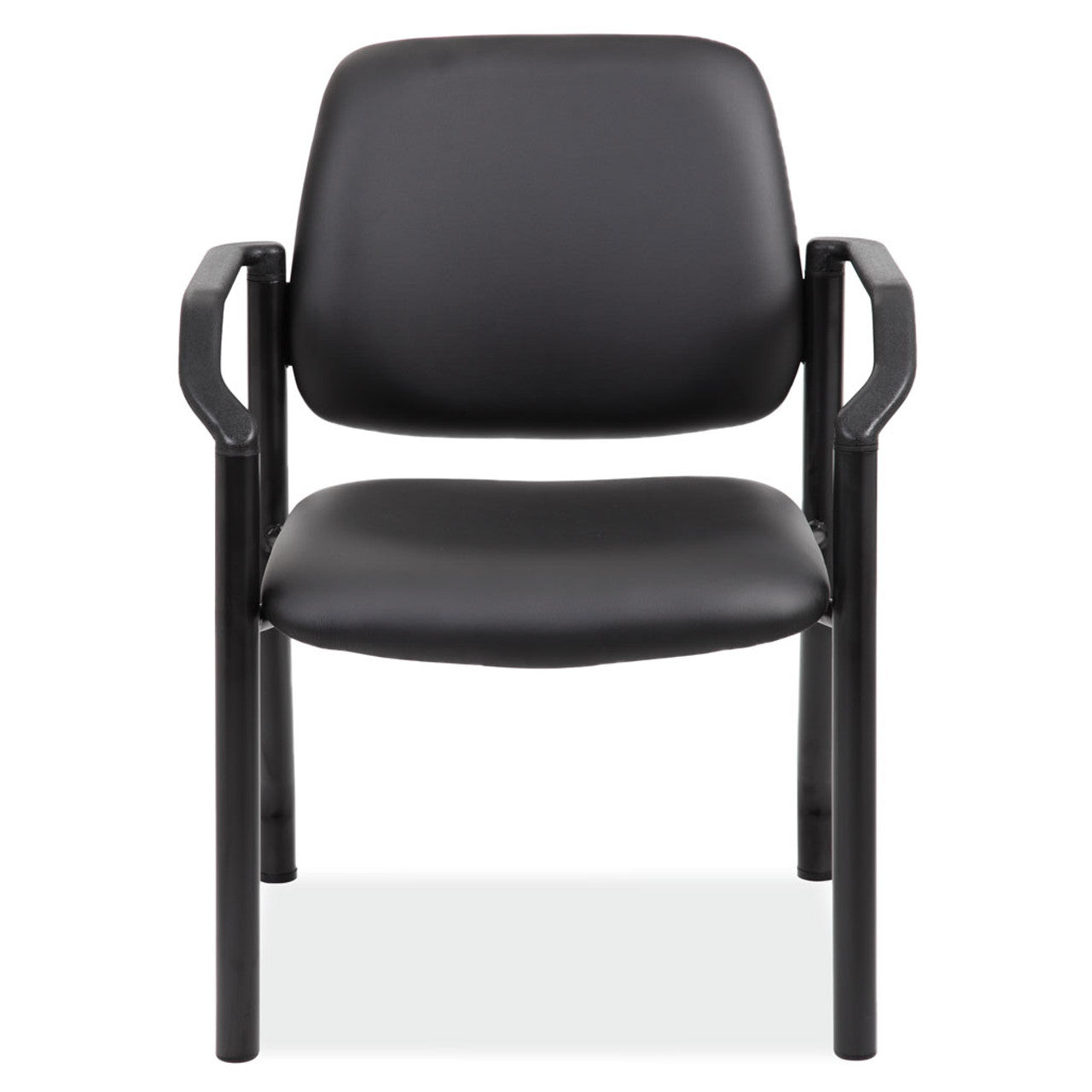 OfficeSource Big & Tall Guest Chair w/Arms & Black Frame- 300 LBS Weight Capacity
