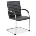 OfficeSource Ridge Collection Guest Chair w/Chrome Sled Base