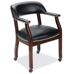 OfficeSource Lancaster Collection Traditional Black or Oxblood Executive Guest Chairs