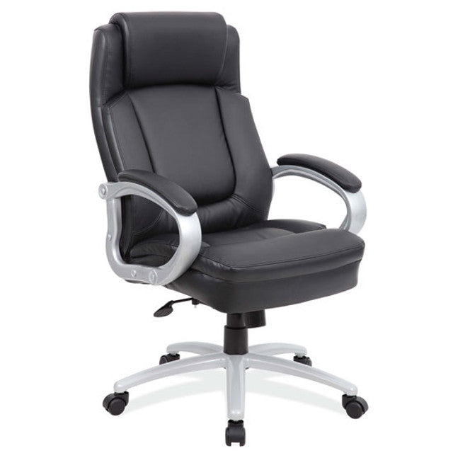 OfficeSource Big & Tall Executive w/Silver Heavy-Duty Metal Base