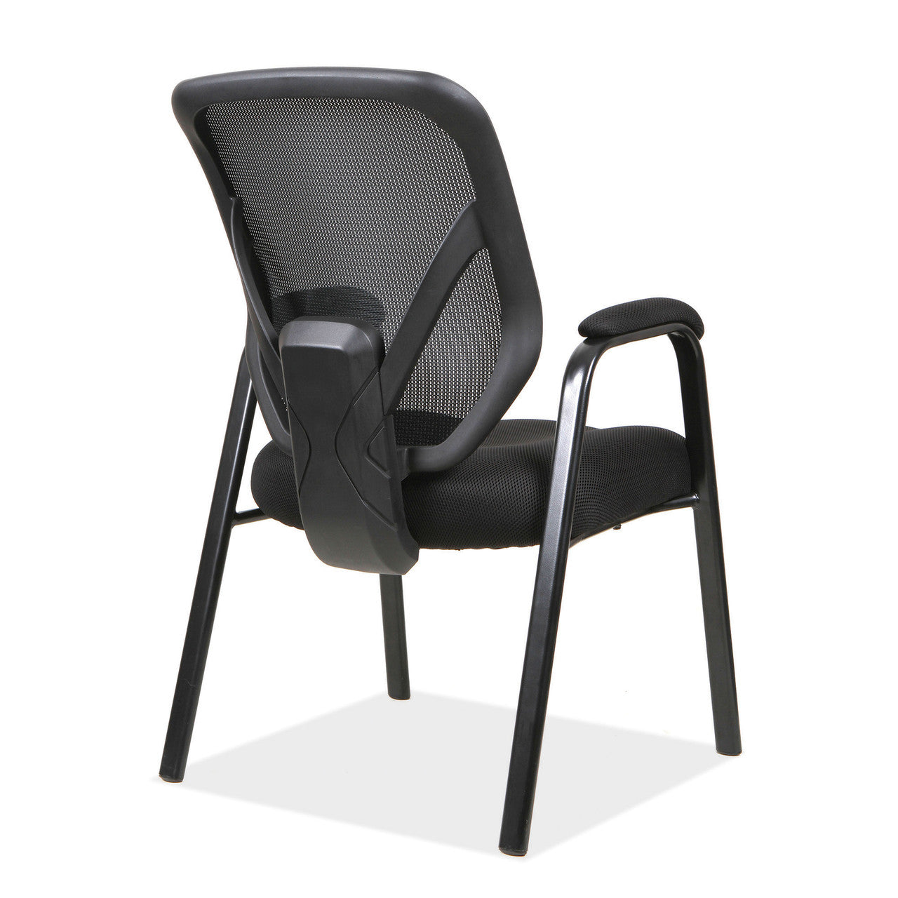 OfficeSource Big & Tall Mesh Back Guest Chair w/Arms & Black Frame