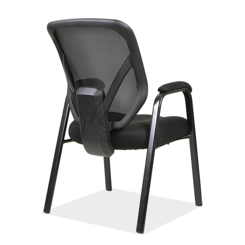 OfficeSource Big & Tall Mesh Back Guest Chair w/Arms & Black Frame