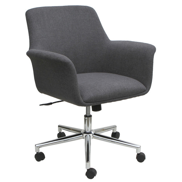 OfficeSource Bolster Collection Mid Back Swivel Chair w/5 Star Chrome Base
