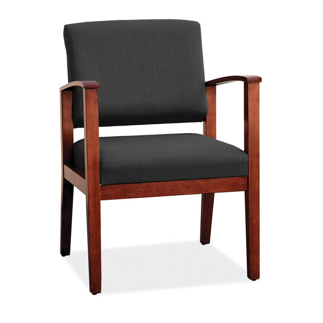 Designer Guest Chair Chelsea Collection In Black Bonded Leather