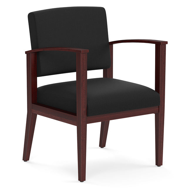 Designer Guest Chair Chelsea Collection In Black Bonded Leather
