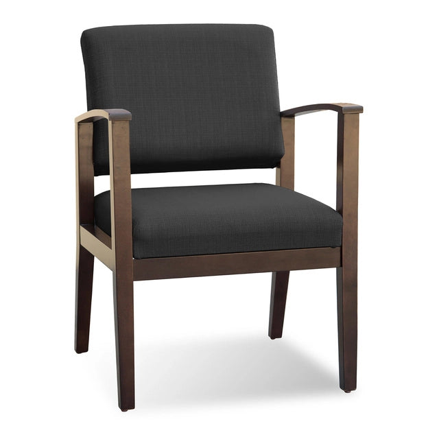 Designer Guest Chair Chelsea Collection In Black Bonded Leather