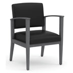 Designer Guest Chair Chelsea Collection In Black Bonded Leather