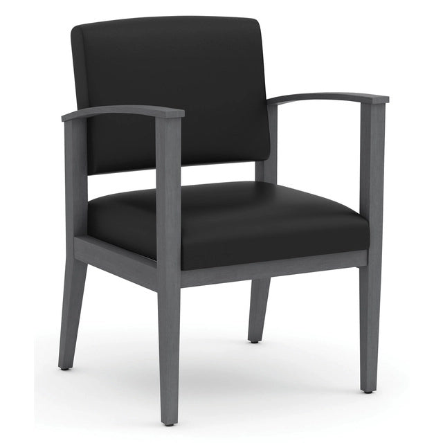 Designer Guest Chair Chelsea Collection In Black Bonded Leather
