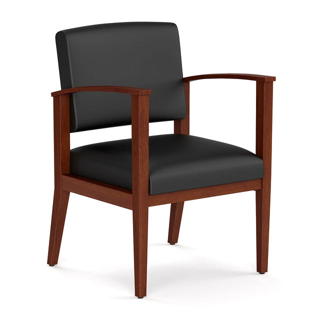 Designer Guest Chair Chelsea Collection In Black Bonded Leather
