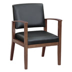 Designer Guest Chair Chelsea Collection In Black Bonded Leather