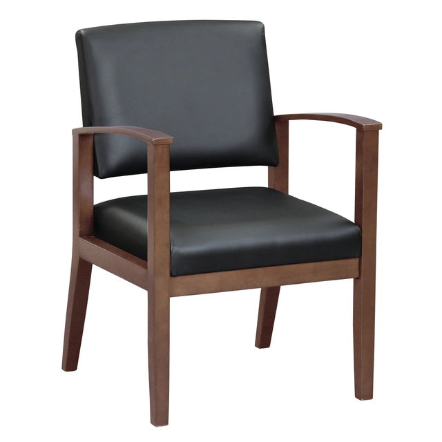 Designer Guest Chair Chelsea Collection In Black Bonded Leather