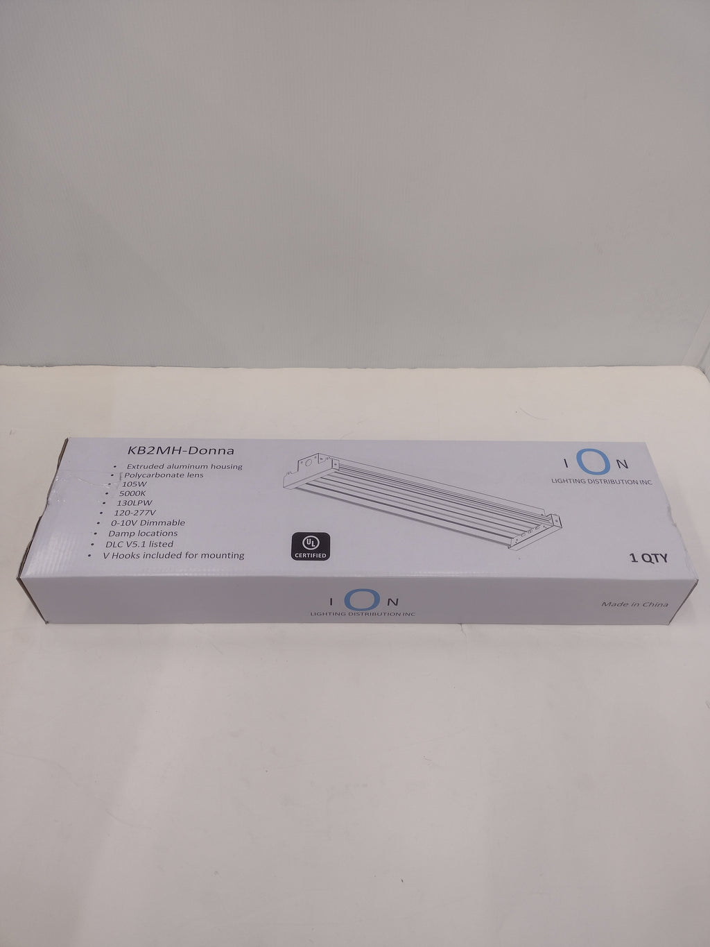 Ion Lighting Distribution 2 ft. LED Linear High Bay (KB2MH-Donna) 105W 5000K-NEW