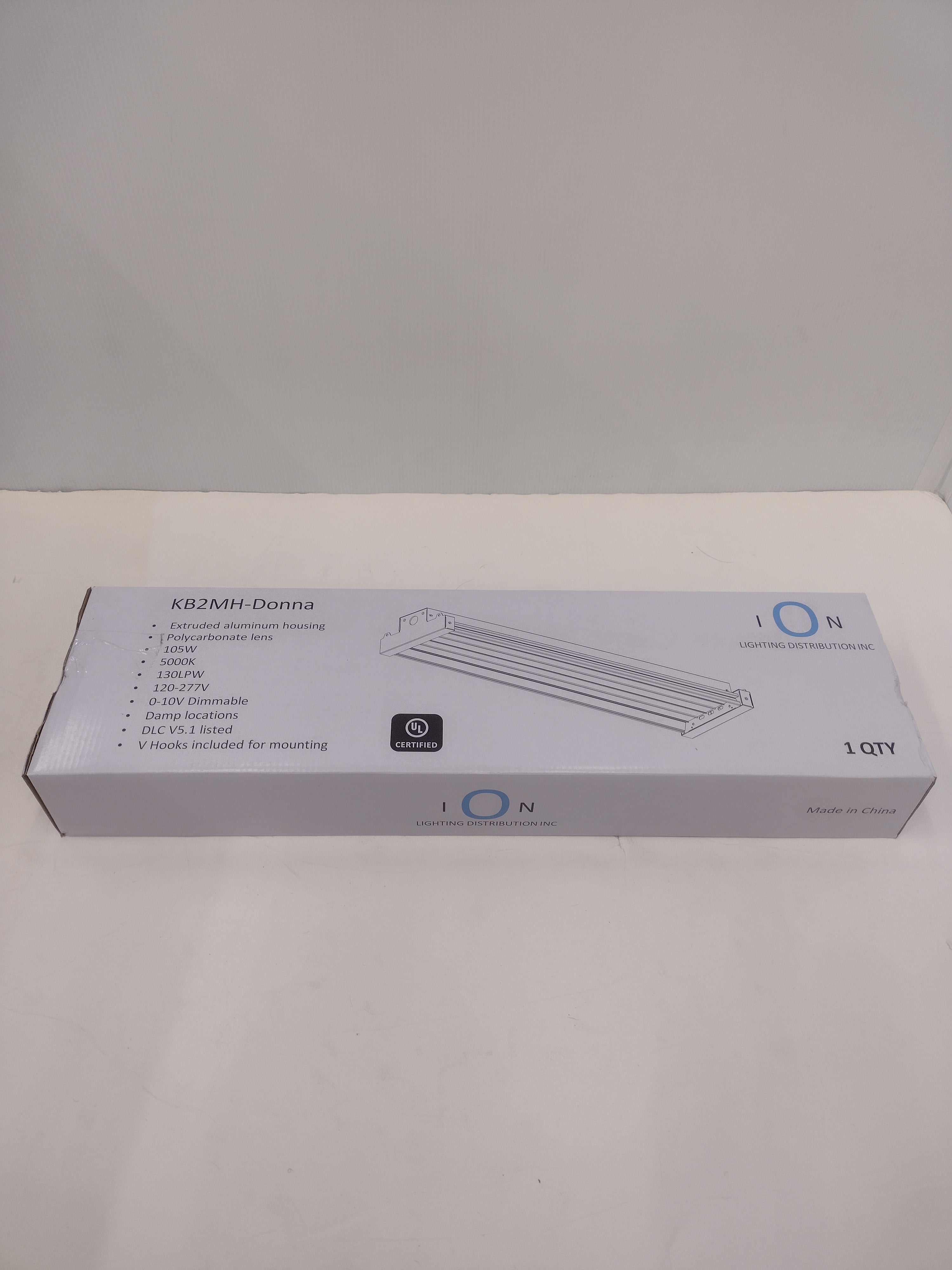 Ion Lighting Distribution 2 ft. LED Linear High Bay (KB2MH-Donna) 105W 5000K-NEW