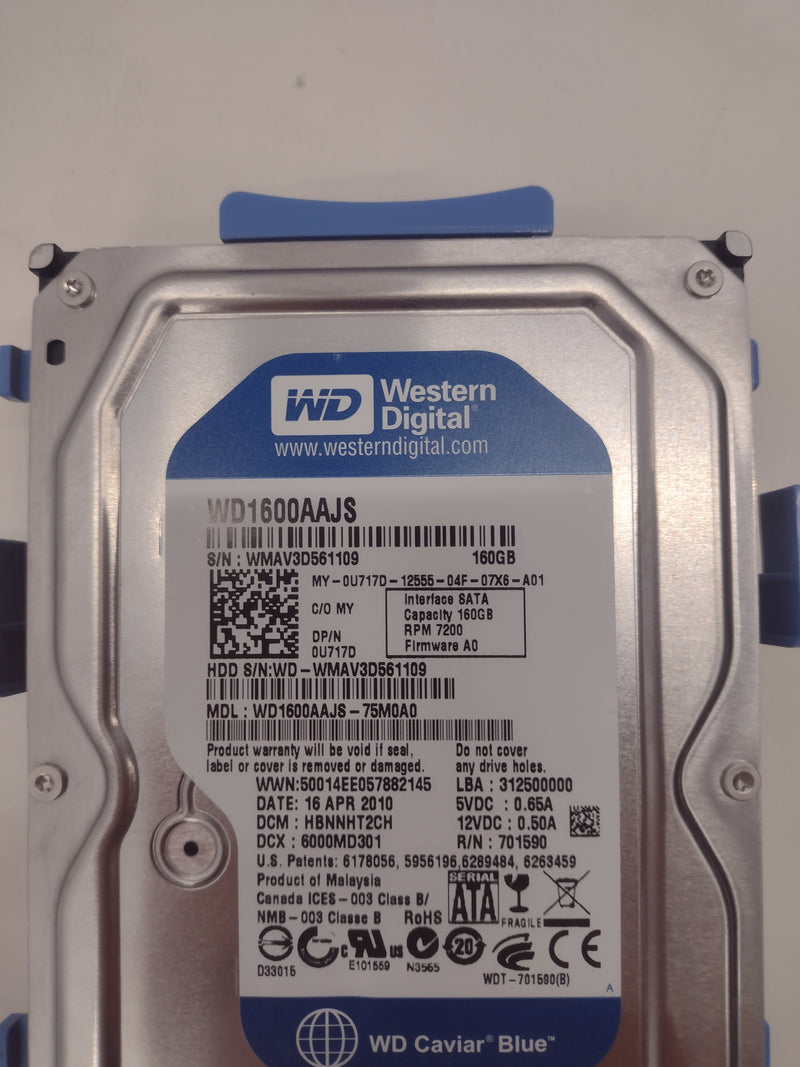 Western Digital Blue WD1600AAJS 160GB 7200 RPM SATA 3.0 Gb/s Internal Hard Drive