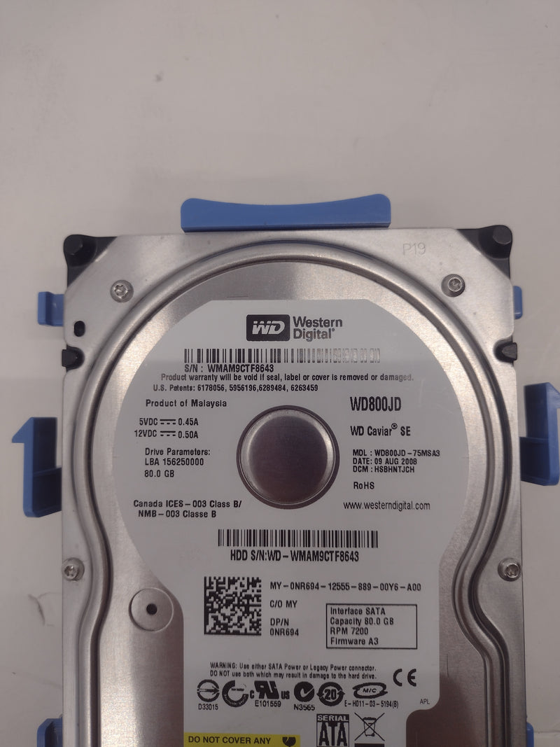 Western Digital Caviar SE WD800JD 80GB 7200 RPM SATA Internal Hard Drive