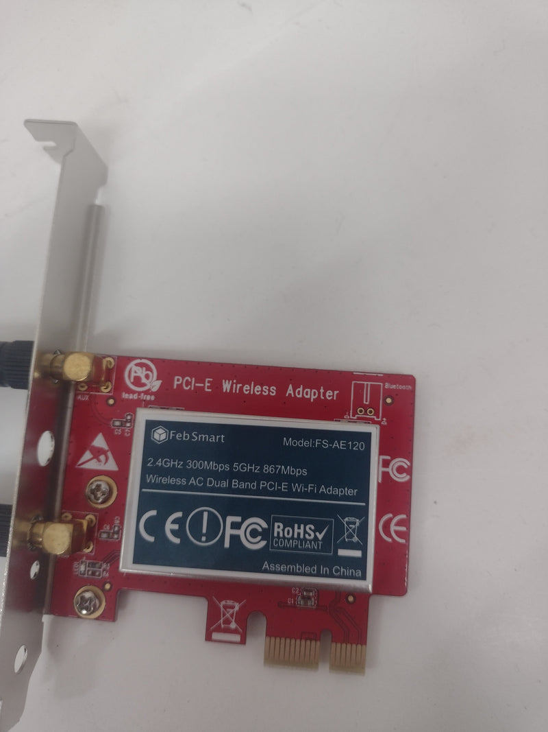 FebSmart FS-AE120 PCIE Wireless Dual Band Network Adapter 2.4/5.0GHz 300/867Mbps
