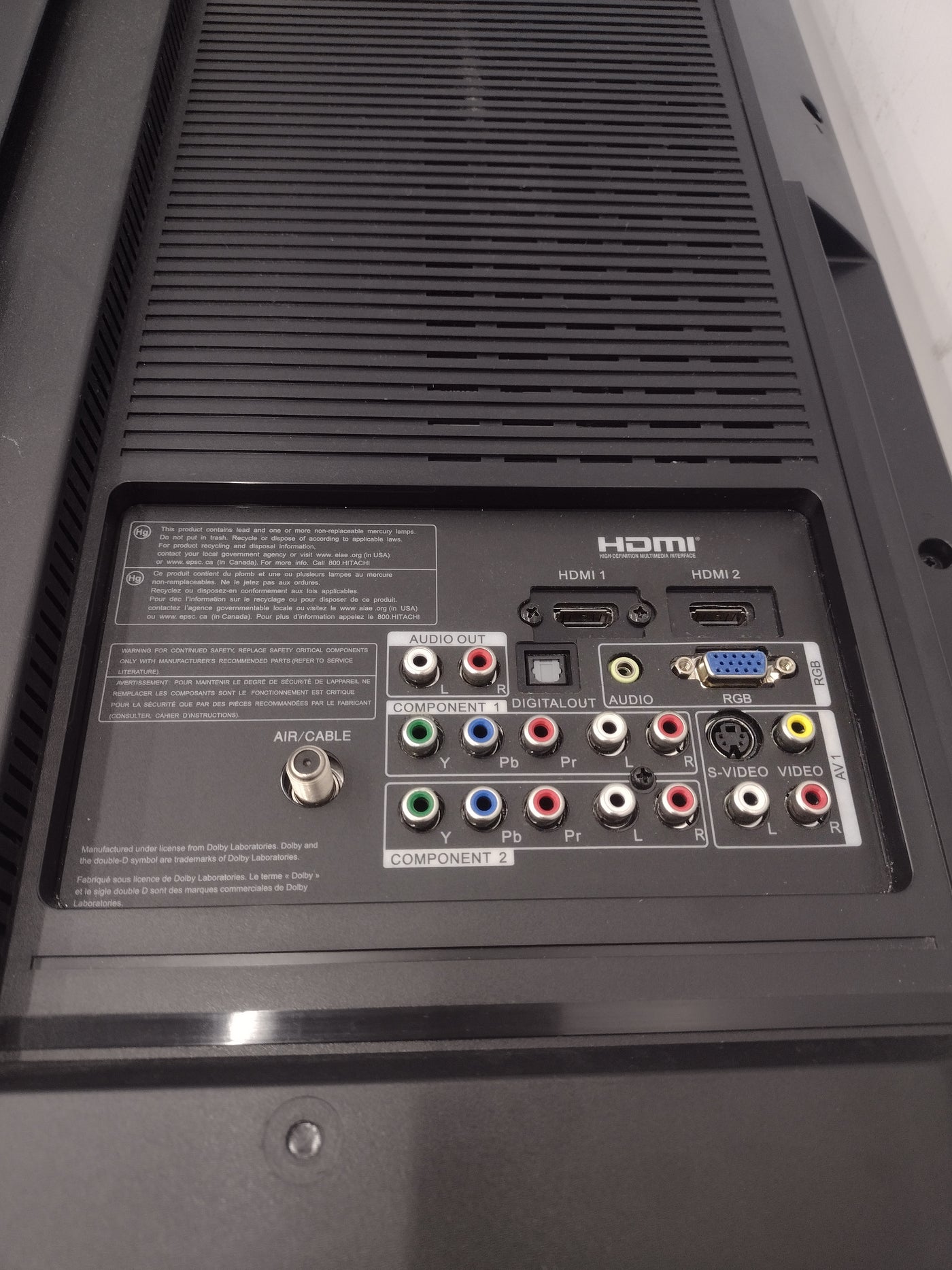 Hitachi Tv Back Panel