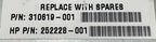 HP Fixed Rail Kit ProLiant 310619-001 DL360 G2/G3