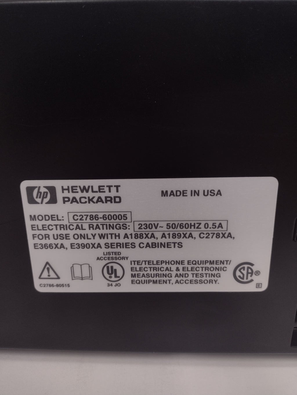 HP C2786-60005 Cabinet Server Rack Dual Cooling Fan Tray